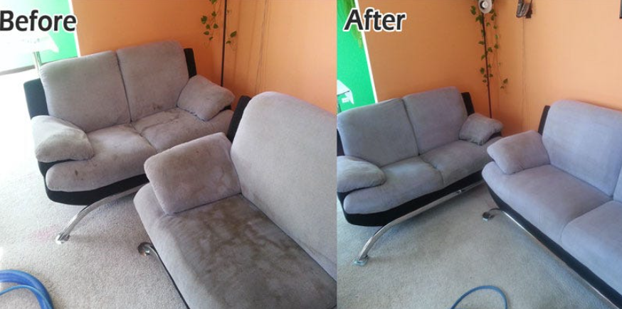 Before After Cuci Sofa di Jakarta Timur