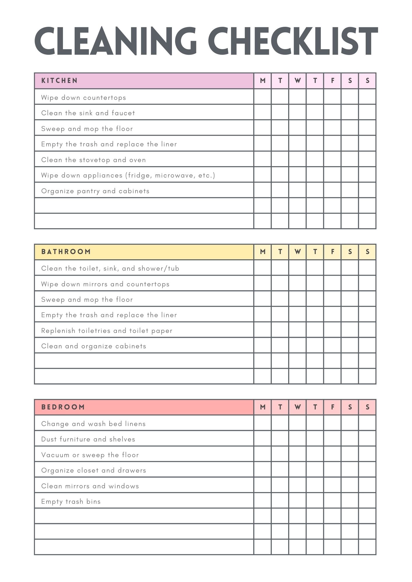 Ceklist RAB Cleaning Service