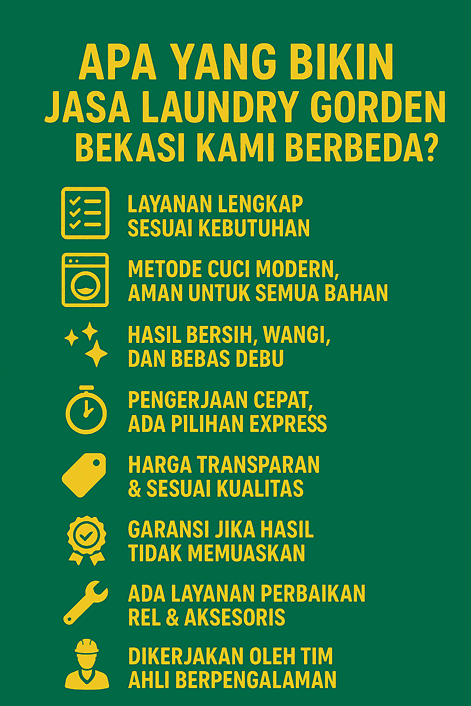 Jasa Laundry Gorden Bekasi